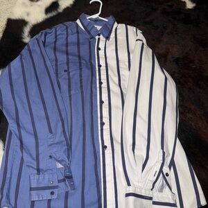 Roper Dual-Tone Blue and White Striped Shirt